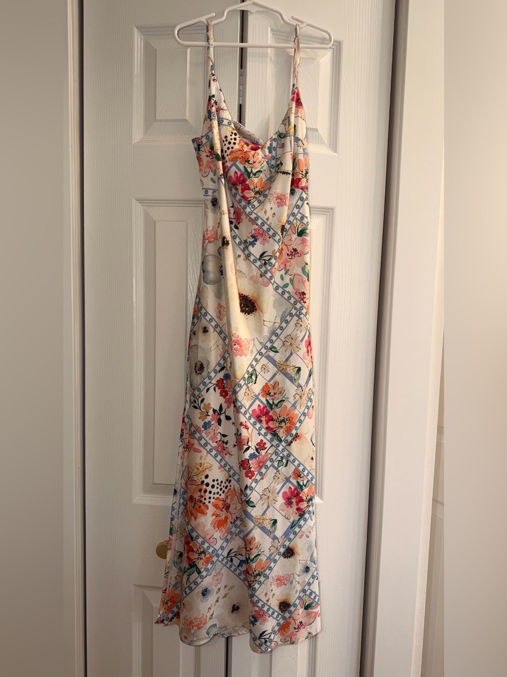 Hello Molly Cream Floral Maxi Slip Dress